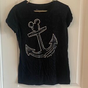 Disney Cruise Line Women's Black Anchor Tee